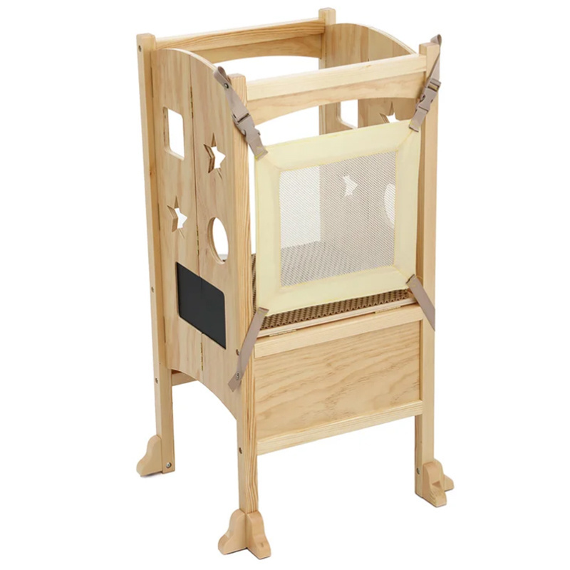 Kitchen Helper Folding Step Stool Wooden Learning Tower