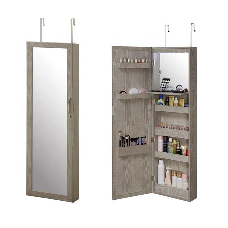 Bedroom Furniture Set Home Showcase Lockable Wall Mounted Mirror Jewelry Cabinet For Bedroom