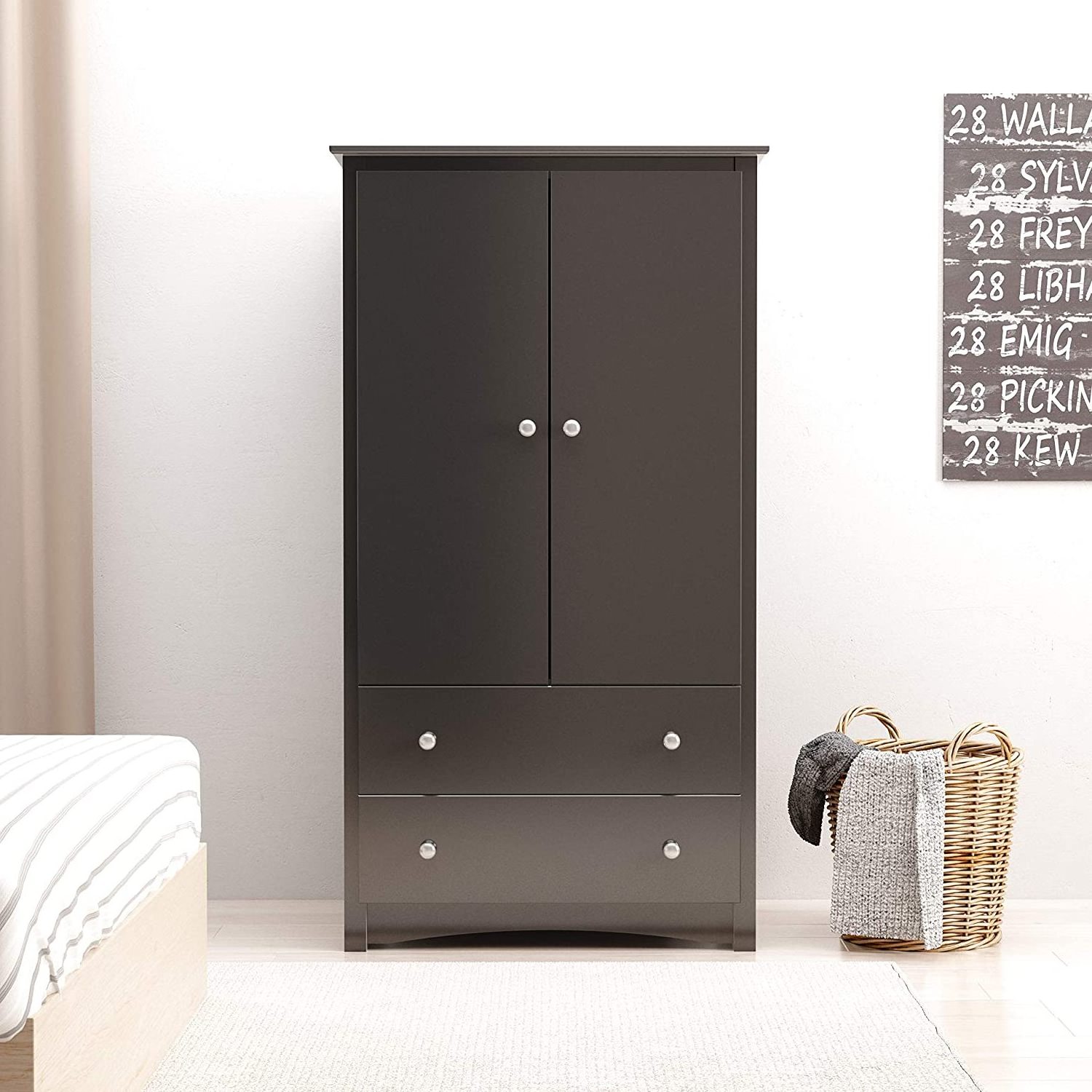 Bedroom Furniture Armoire Simple Storage Wooden Organizers Modern Bedroom Closet Wardrobes