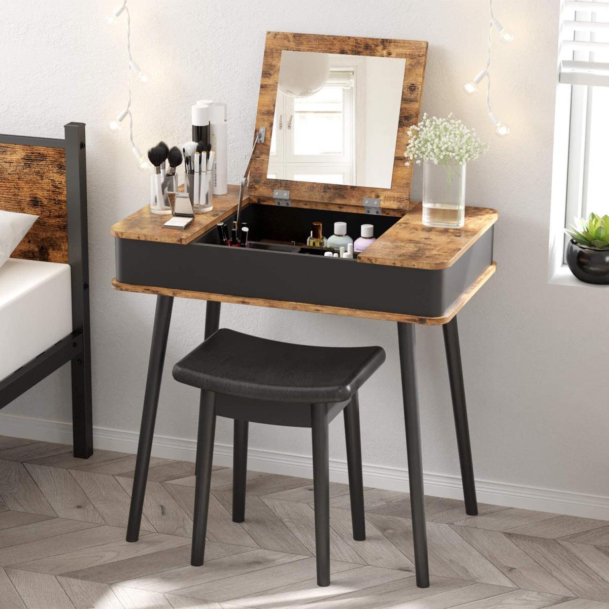 Vanity Table Phoenix Home Vanity Dresser Mirror Storage Foldable Vanity Table For Makeup