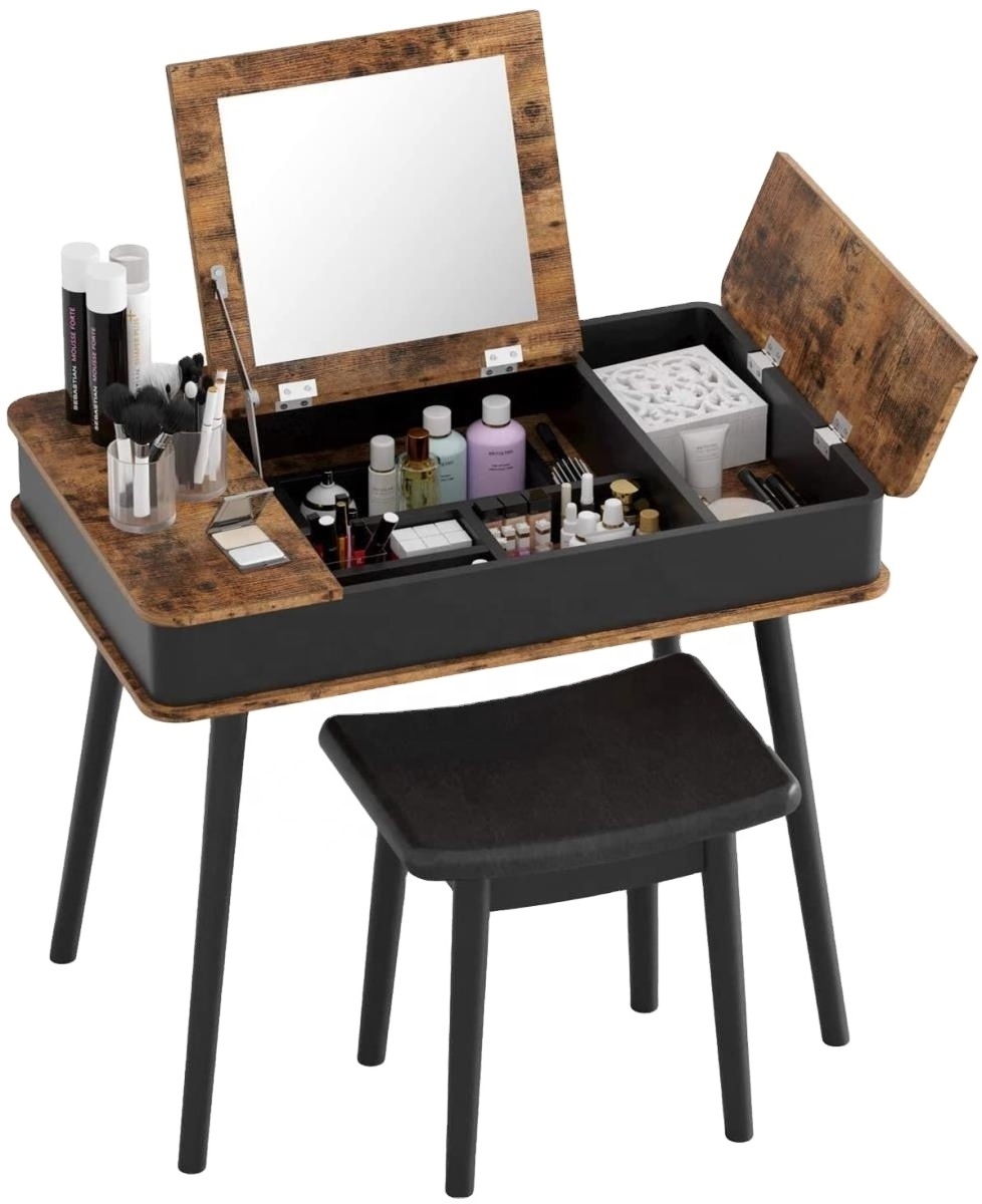 Vanity Table Phoenix Home Vanity Dresser Mirror Storage Foldable Vanity Table For Makeup