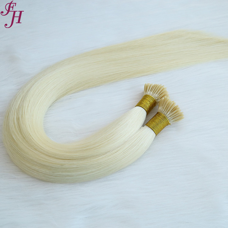 FH Customize Color Raw I Tip Real Human Hair Straight Remy I-Tip Hair Extension Keratin I Tip Human Hair Extensions