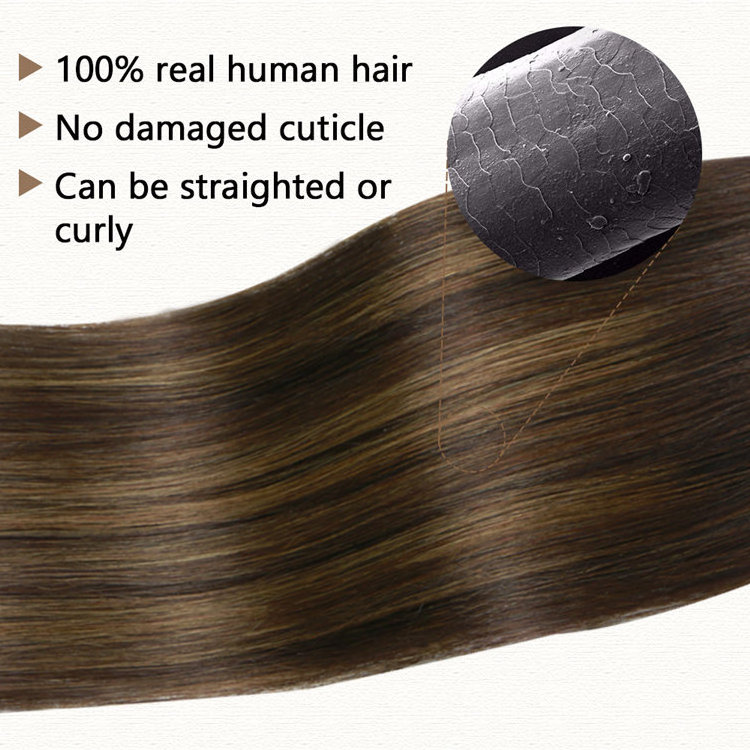 FH Micro Nano Loop Ring Weft Hair Extensions Piano Highlight Remy 100% Human Hair Nano Micro Rings Loop Hair Extensions