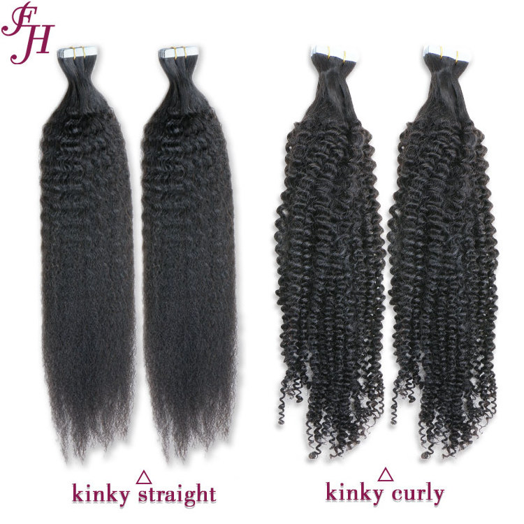 FH Wholesale Vietnam Tape 100% Virgin Remy Hair Extension Double Side Kinky Straight Tape In Virgin Human Hair Extension