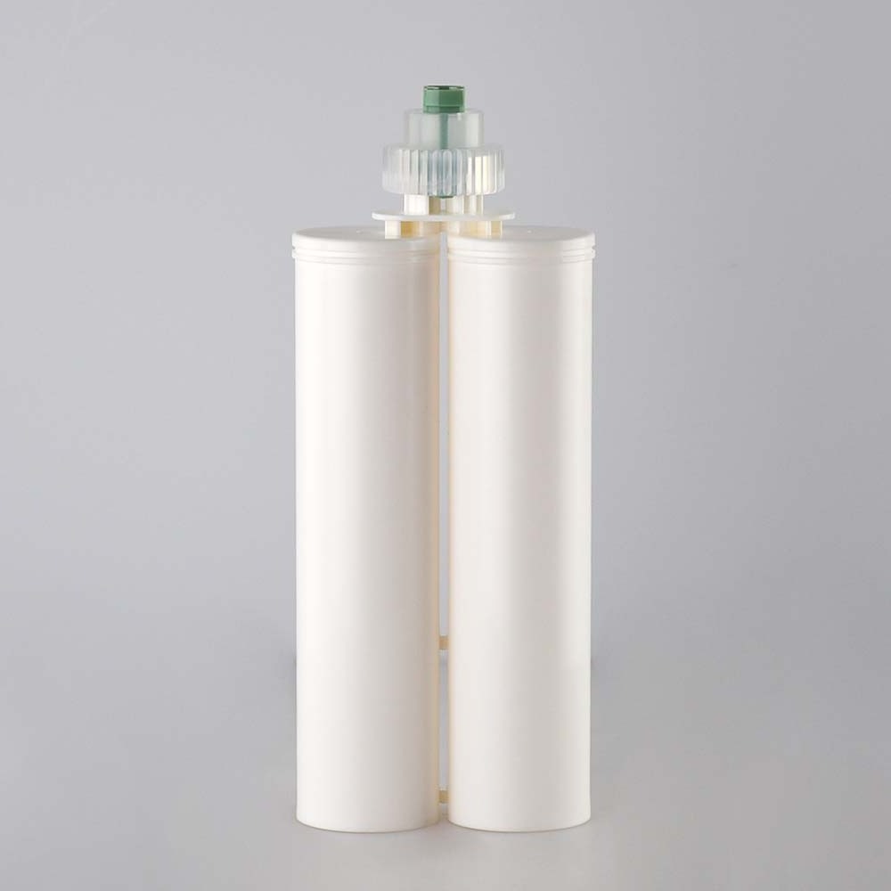 Anti Channeling PBT Material AB Epoxy Gun Empty Cartridge Case 400ml 1:1 with Mixing Tube