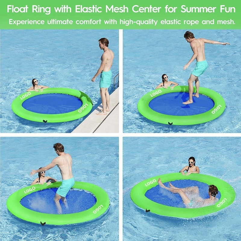 Customized Portable Drop Stitch Circular Mesh Dock Floating Inflatable Water Hammock