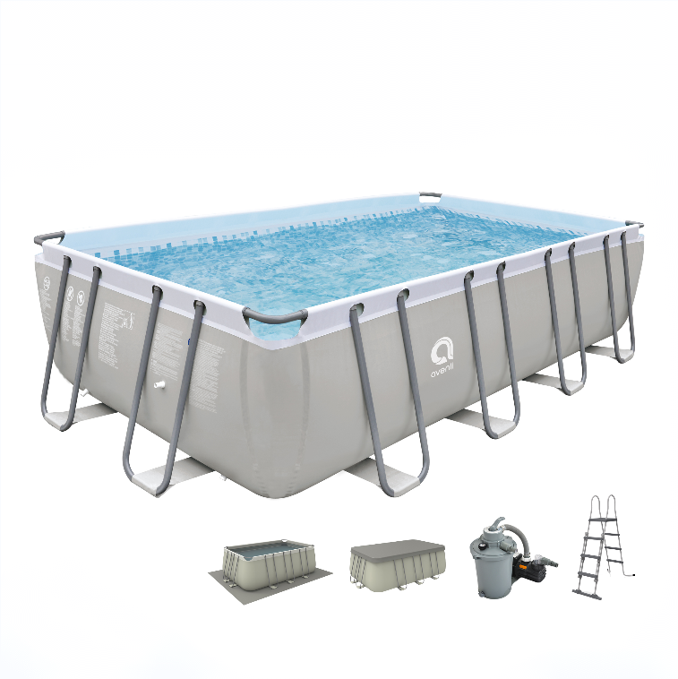 High Quality Fast Shipping Wholesale China Large Rectangular Frame Above Ground Family Use Swimming Pool