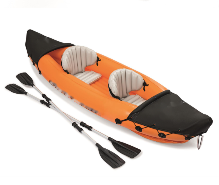 Hot Selling Two Person Drop Stitch Foldable Canoe Boat Whitewater Sea Inflatable Kayak With Accessories