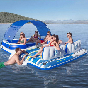 Leisure Floating Inflatable Water Sofa Bar Lounge Floating Island for Pool