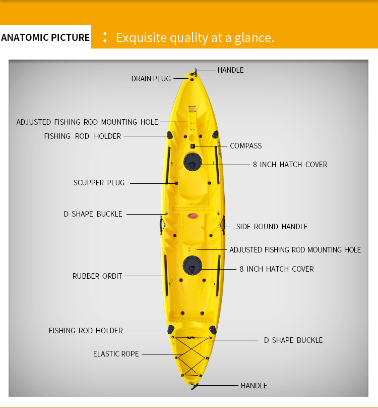 Best Selling Fast Shipping Customized Logo Drop Stitch Foldable Canoe Boat 2 Person Fishing Kayak For Sale