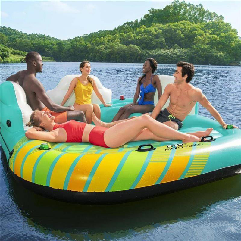 Leisure Floating Inflatable Water Sofa Bar Lounge Floating Island for Pool