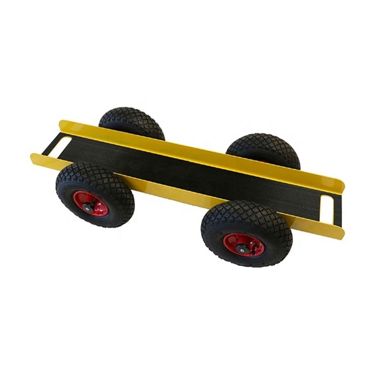 Heavy Duty Tire Transport Wheelbarrow 4 Wheel Cart 300KGS Capacity Drywall Panel Moving Dolly