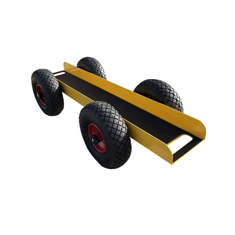 Heavy Duty Tire Transport Wheelbarrow 4 Wheel Cart 300KGS Capacity Drywall Panel Moving Dolly