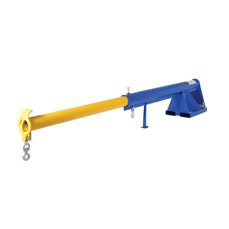 Heavy Duty Forklift Telescoping Jib Boom Crane, 4000 Lb. Capacity, Blue Painting/Telescoping Jib Boom Crane Forklift Attachment