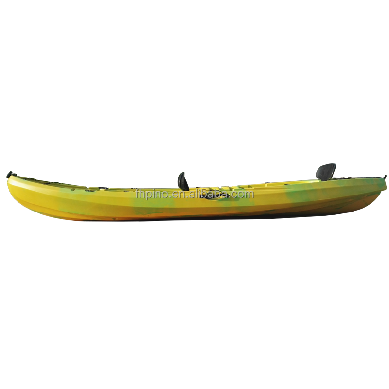 Wholesale cheap plastic tandem fishing kayak family double sit on top kayak best price with whole set kayak accessories