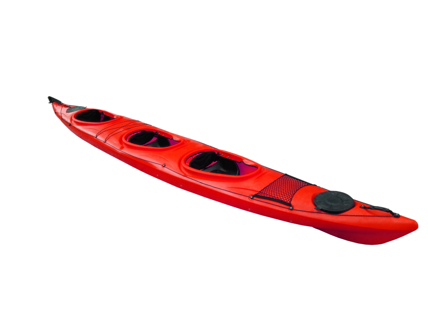 Three person ocean boat canoe pieces strong hull body roto-molded three person sit in kayak for touring and rent business