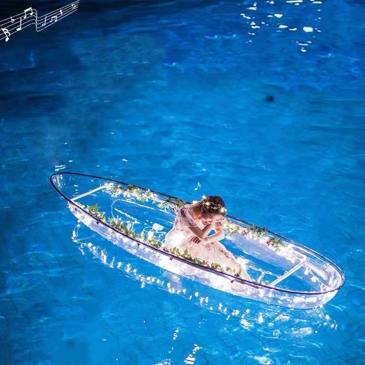 clear kayak transparent canoe clear crystal kayak see bottom canoe glass bottom rowing boat PC ship fishing kayak