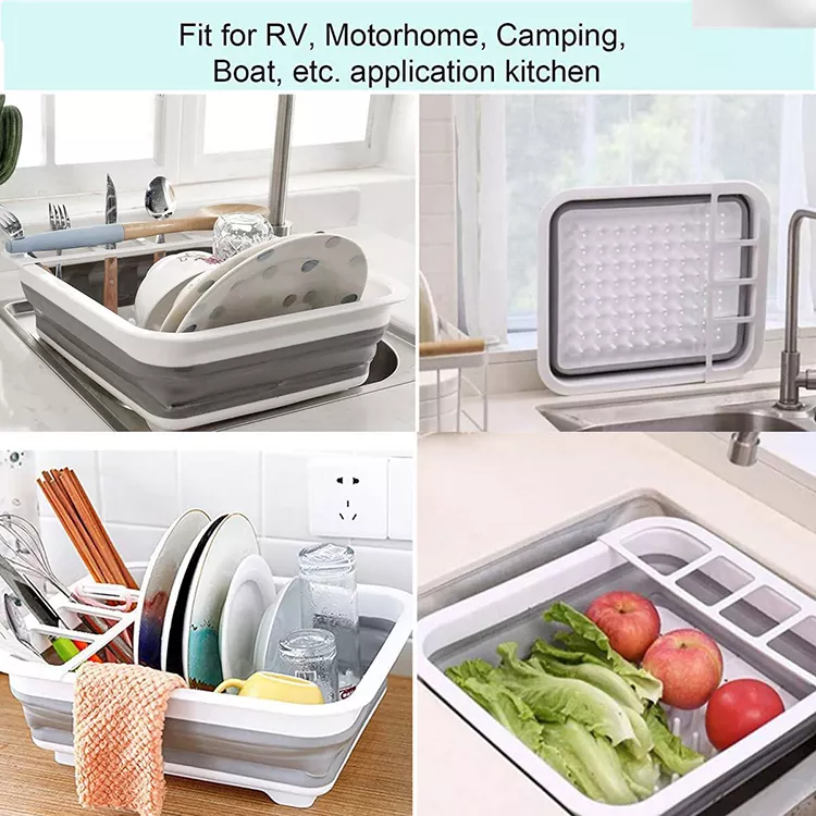 Kitchen adjustable dish drying rack foldable dish drying rack collapsible dish drying  rack and plate storage holder