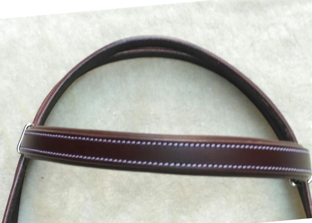 Bittless Leather Horse Bridle - Padded Side pull horse Bridle