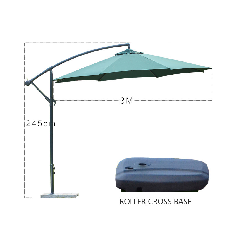 outdoor hanging banana umbrella 10ft waterproof cantilever garden beach patio sun canvas parasol iron restaurant umbrellas