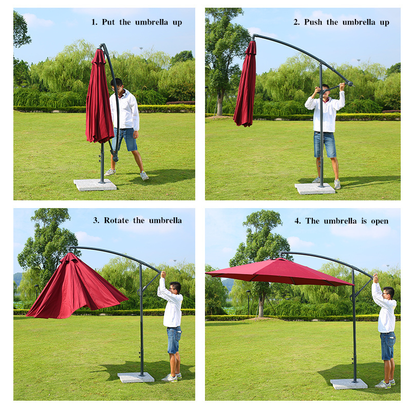 Great Price Superior Quality Furniture Huge Patio Table Garden Parasol Outdoor Banana Yard Umbrella