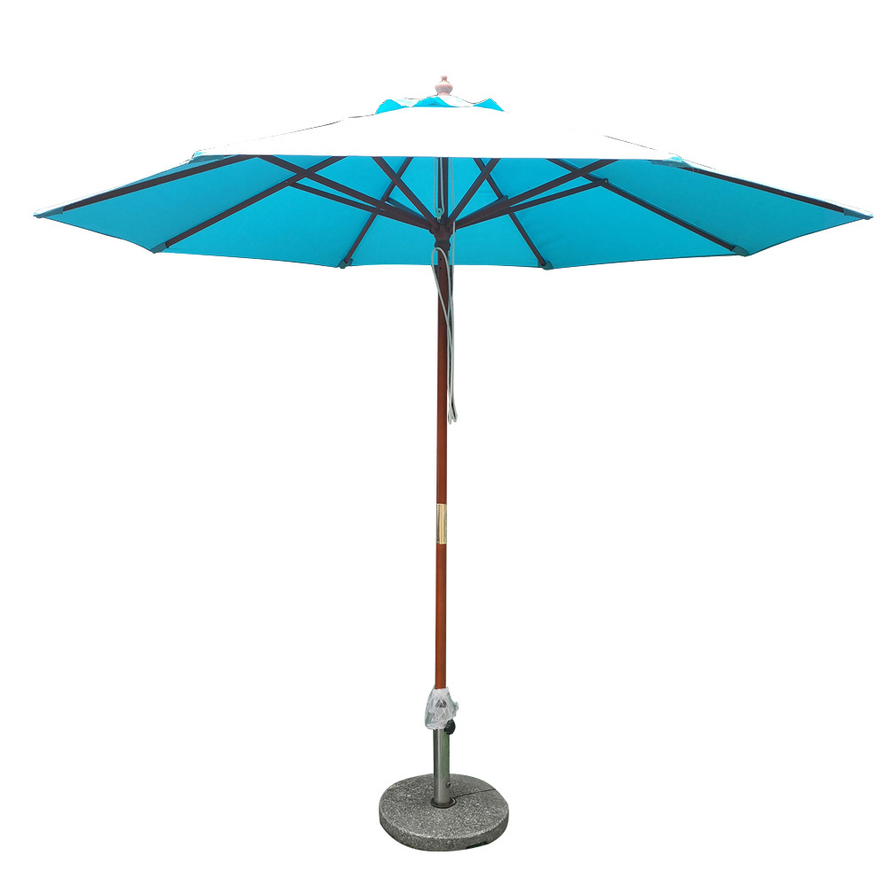 Outdoor furniture parasol factory Solid wood custom patio market umbrellas Large parasol