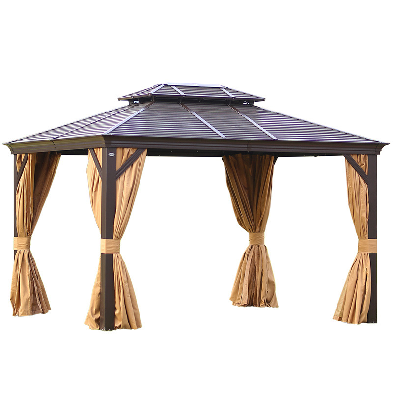 Factory wholesale Backyard furniture 3*3m/3*4m Aluminum luxury Outdoor Hardtop gazebo outdoor