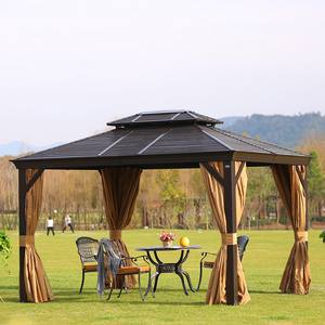 Factory wholesale Backyard furniture 3*3m/3*4m Aluminum luxury Outdoor Hardtop gazebo outdoor