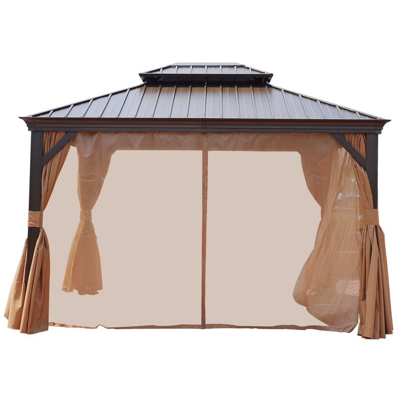 Garden Tea House  sunshade customizable 3.65*6m gazebos outdoor aluminum luxury pavilion