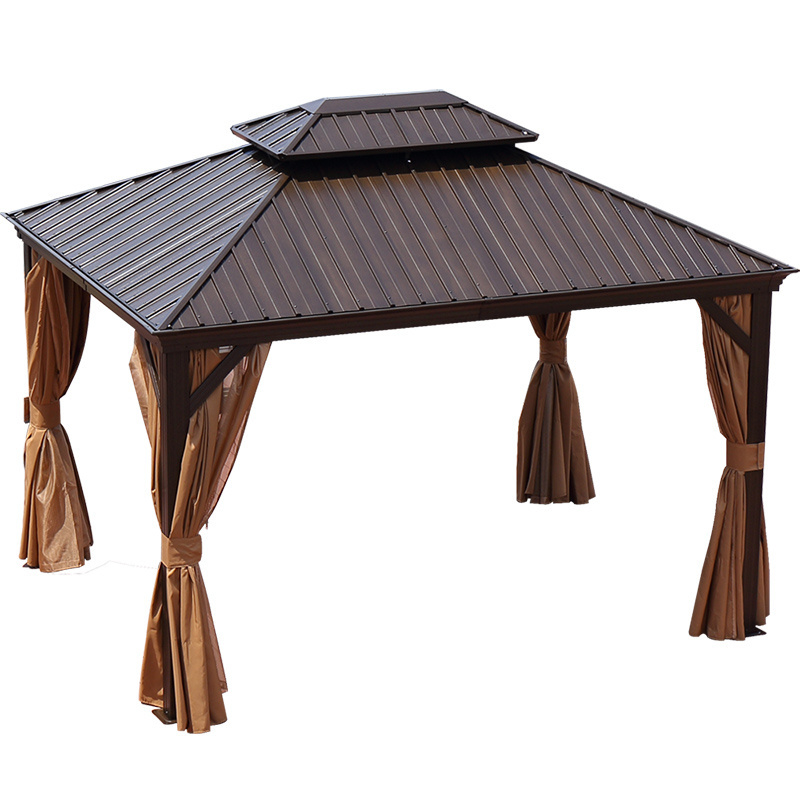 Garden Tea House  sunshade customizable 3.65*6m gazebos outdoor aluminum luxury pavilion