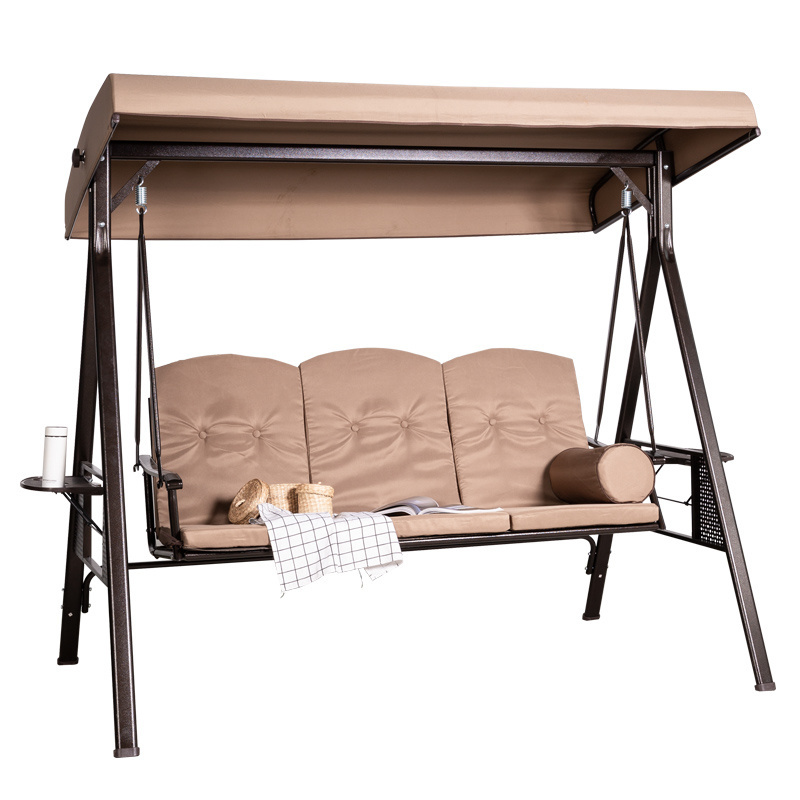 Outdoor covered Two-purpose swing bed outdoor swings for adults 3 seat canopy swing