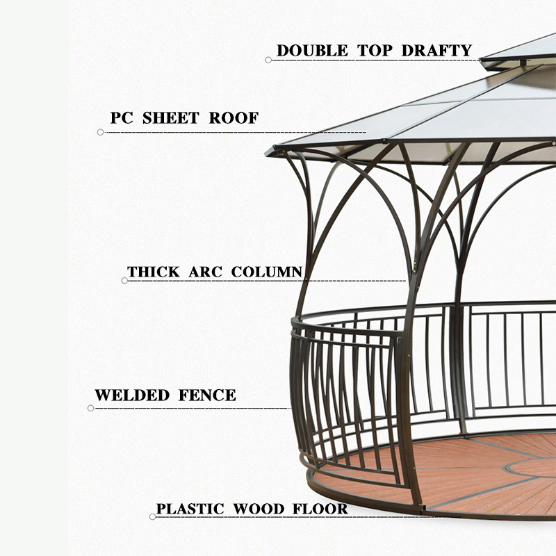 Party Tent Wedding Patio Gazebo Outdoor Canopy Luxury Garden Gazebos With Light