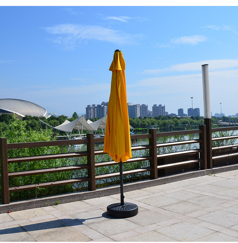 Customized Patio outdoor center pole umbrellas aluminum parasols with base