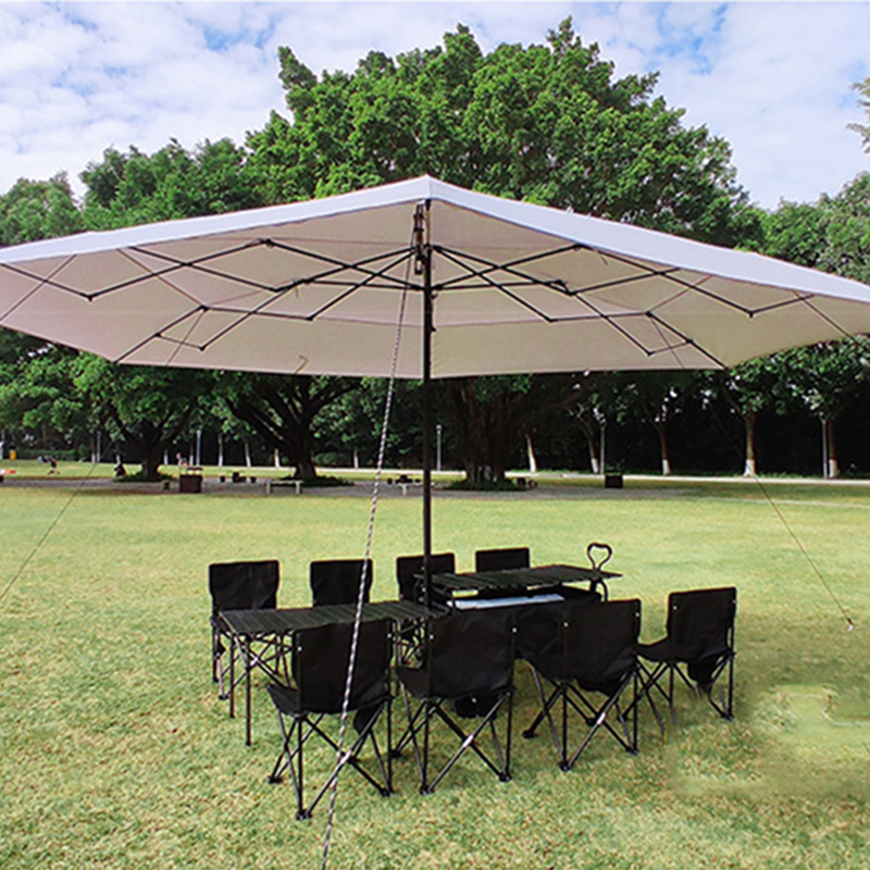 Parasol Beach Pool Easy Folding Metal Folding Wagon Cart Shading Garden Camping Umbrella For Outdoor Heat Insulation