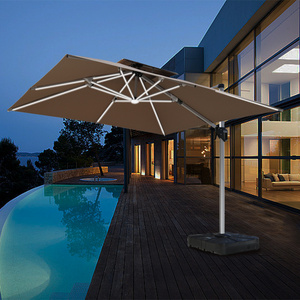 Factory 4 Colors Custom Patio Umbrella Outdoor Night Can be Used with  Large Umbrella Light  Vertical Pole  Rotated 360 Degrees