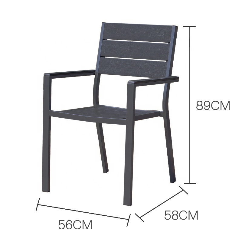 Cheap Outdoor Garden Furniture Sets Plastic 4Seater 6 Seats wood square chairs and tables set