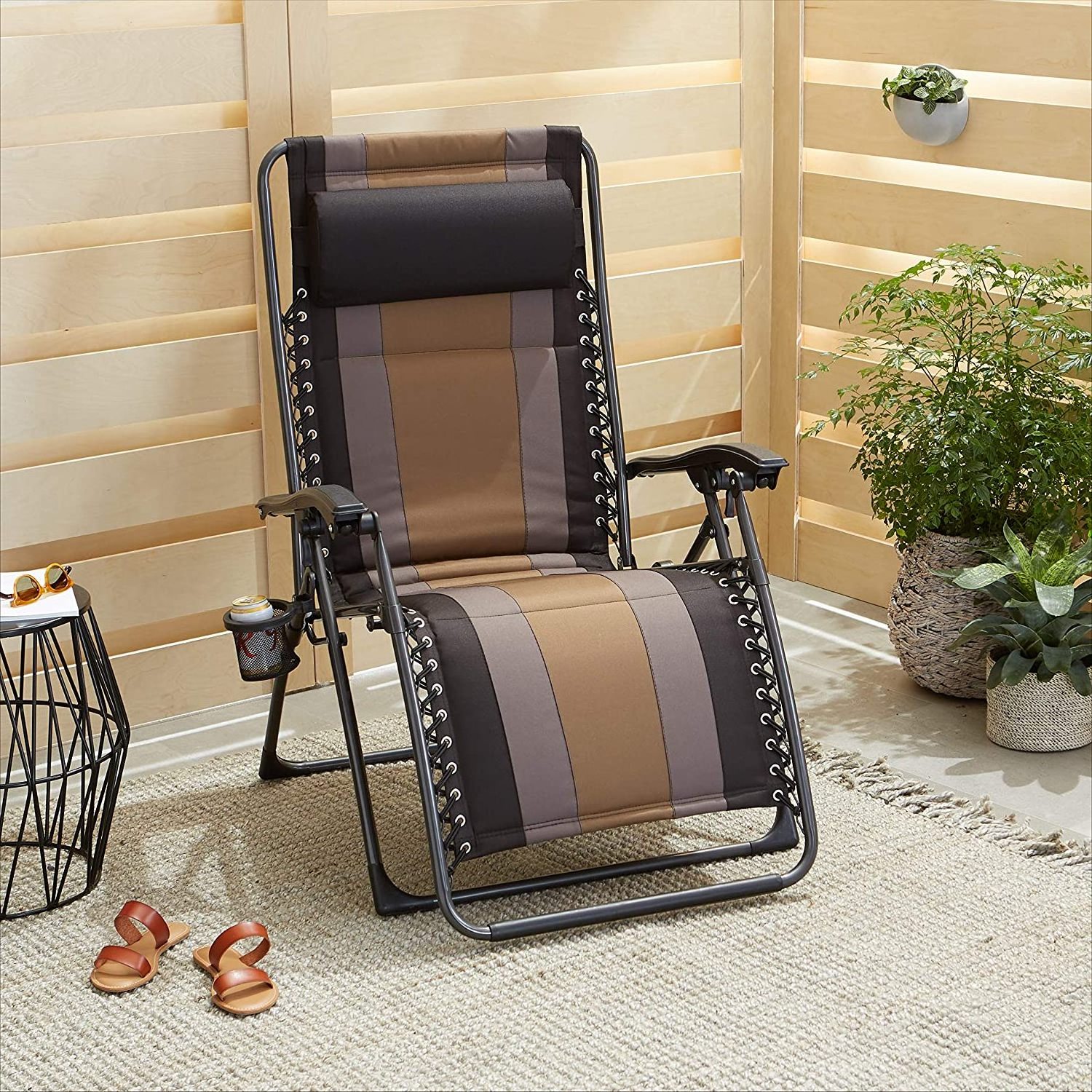 Modern Outdoor Furniture Aluminum Patio Furniture Sling Reclining Beach Sun Lounger Chair