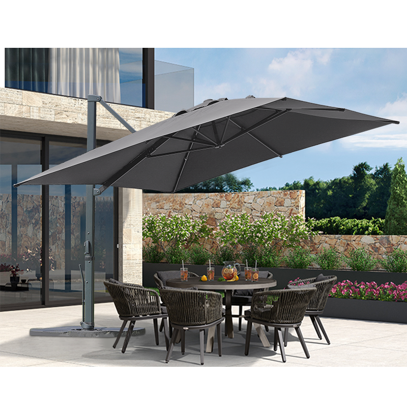 Aluminum Furniture Large Cantilever Outdoor Sun tilting Garden Replacement patio umbrella