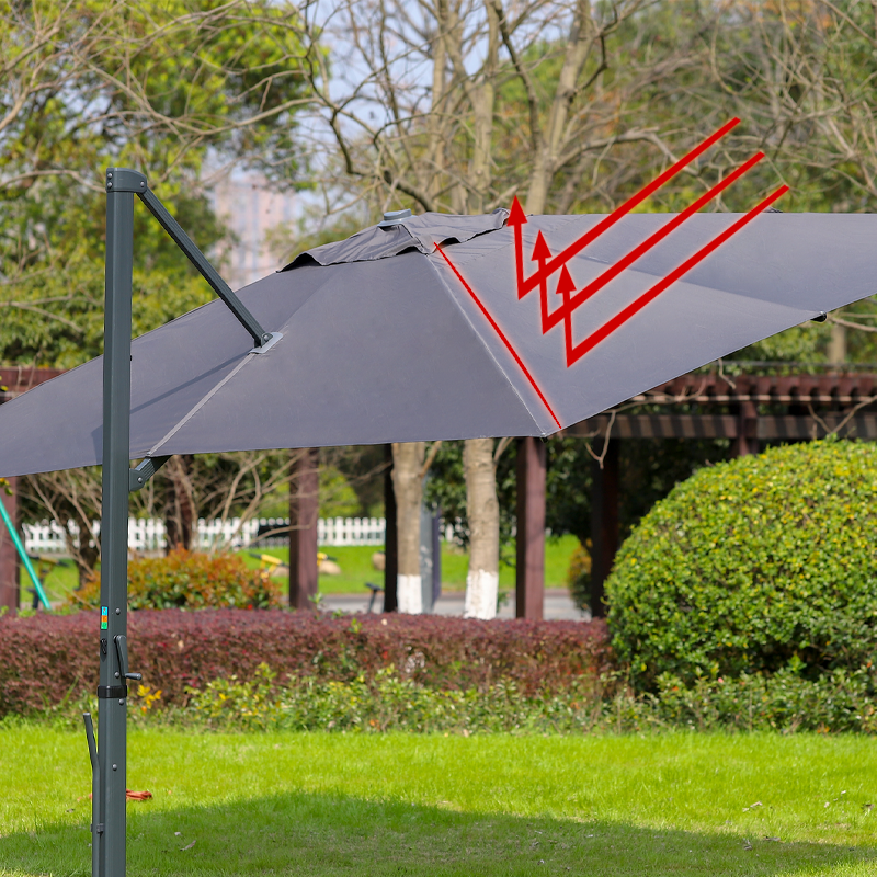 Aluminum Furniture Large Cantilever Outdoor Sun tilting Garden Replacement patio umbrella