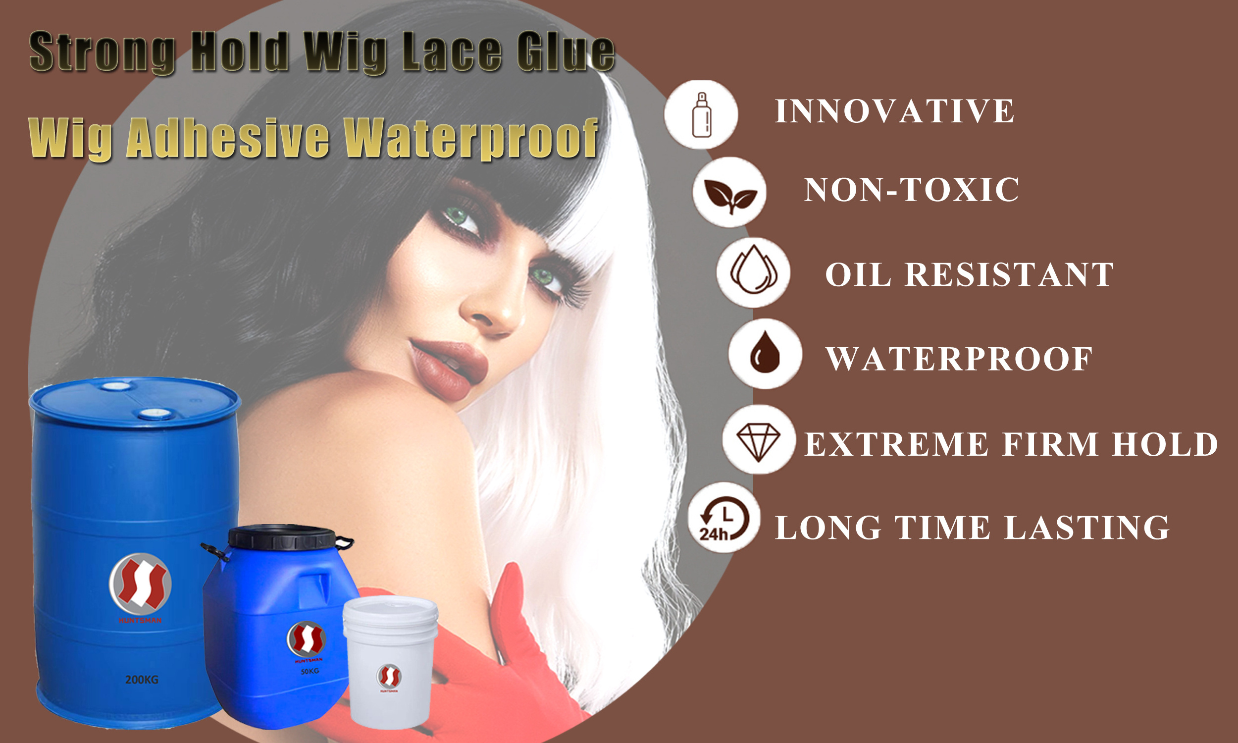 Invisible Hair Lace Glue Waterproof Wig Adhesive Strong Hold Lace Glue