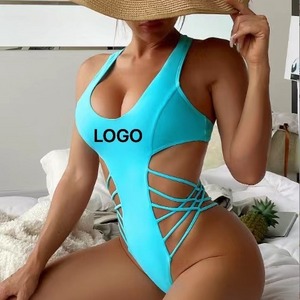 Custom Logo Swimsuit 2022 Women Sexy Mini Micro Bikini brazil Solid Color One Piece Custom Bikini Custom Made Swimwear