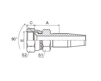 Ningbo Factory Carbon Steel JIC Female SAE  R1/R2 Reusable Hose Fitting