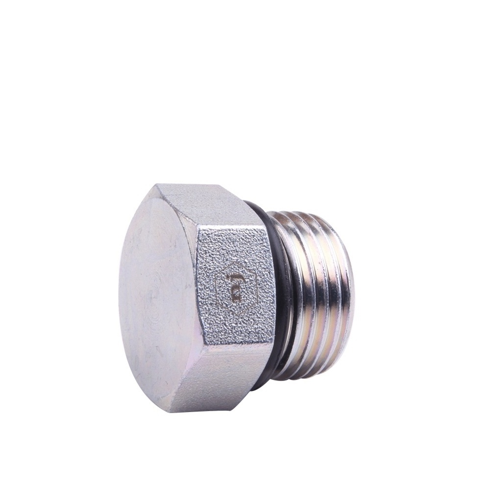 Zhejiang Manufacture Carbon steel Zinc plated Unf ORB thread Hollow hex SAE # 090109A Hydraulic Hose Plug