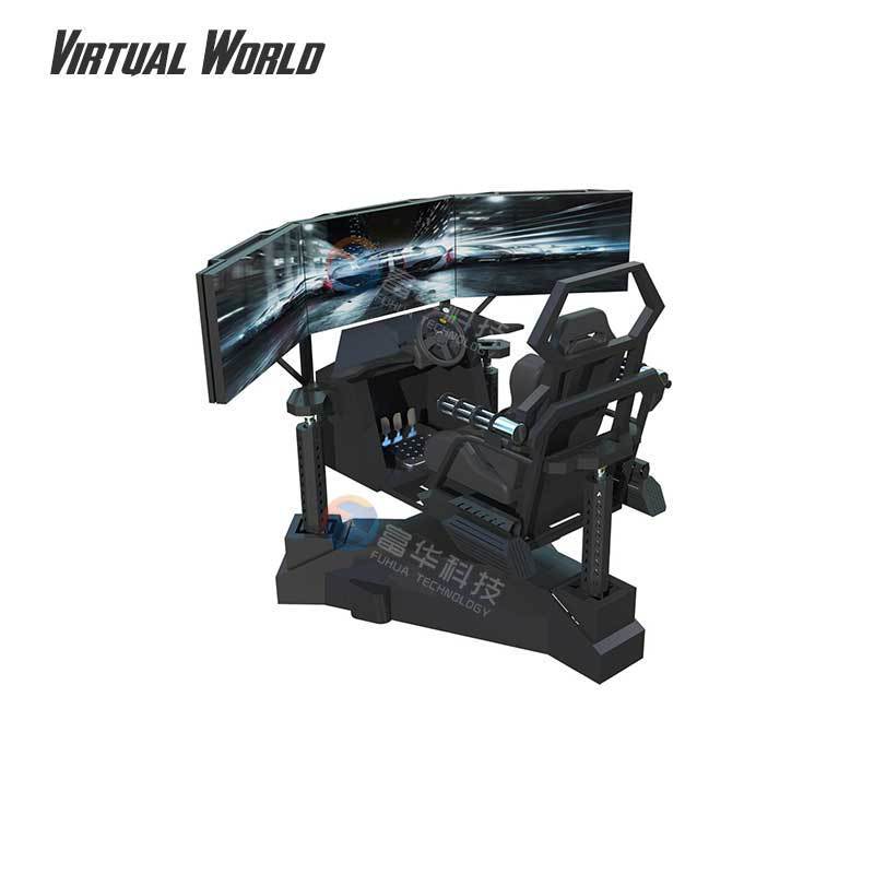 Funfair Rides 4D Cinema Car Driving Simulator Arcade Car Simulator Game Machine Motion 3 Screen Racing Car Simulator