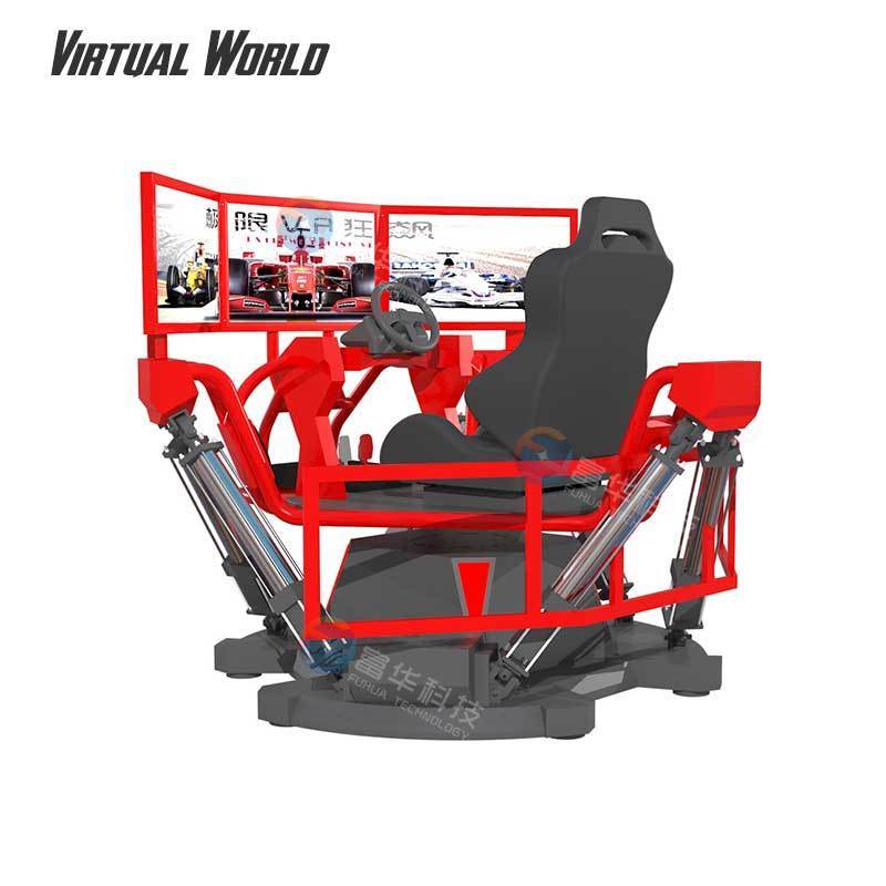 Arcade  Car Game Simulator  3 Screen Racing Car Simulator 6Dof Electric  Dynamic System  Car Driving Simulator