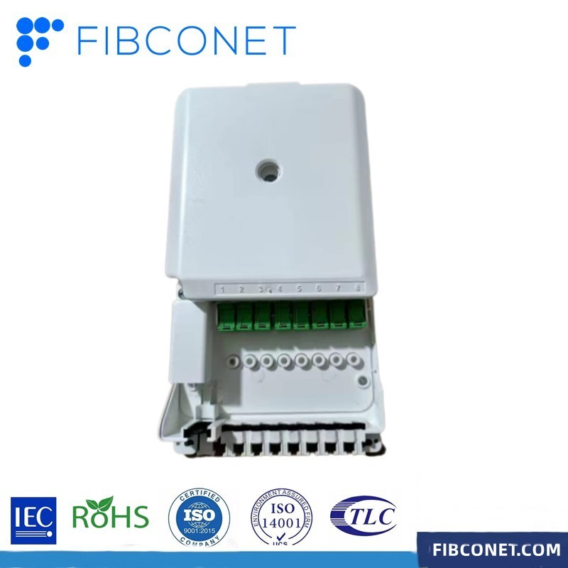 8 /16 Cores FTTH Water proof 1*8 Splitter Sc APC  Simplex  Fiber Optical Distribution Box