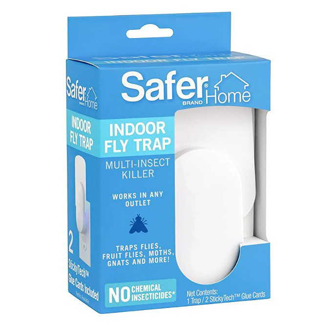 Flying Insect Trap Plug-in Mosquito Killer Indoor Gnat Moth Catcher Fly Tapper with Night Light UV Attractant Catcher