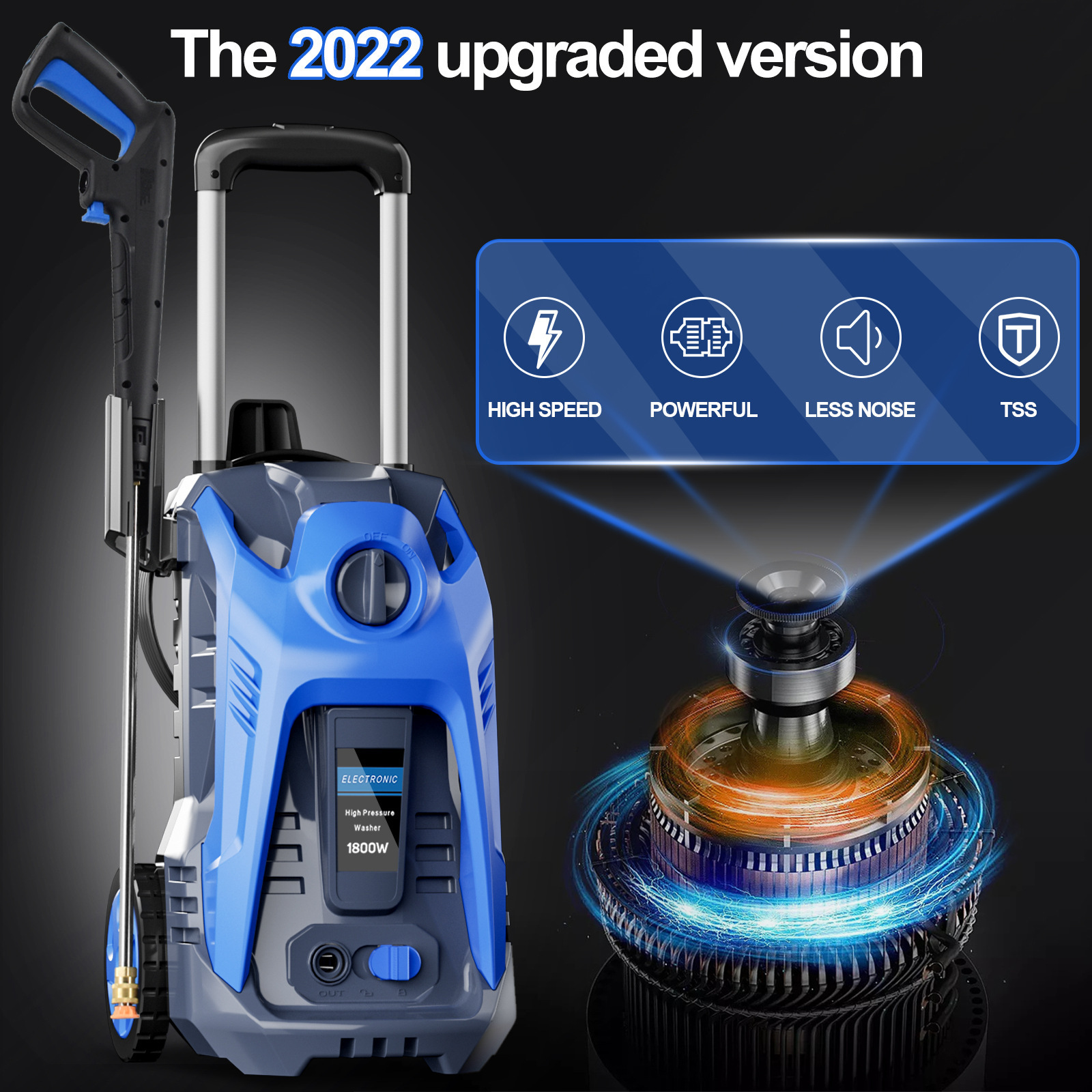 Electric Pressure Washer 4200 PSI 2.6 GPM Power Washer with  4 Quick Connect Nozzles Foam Cannon for Home Driveway Patio House