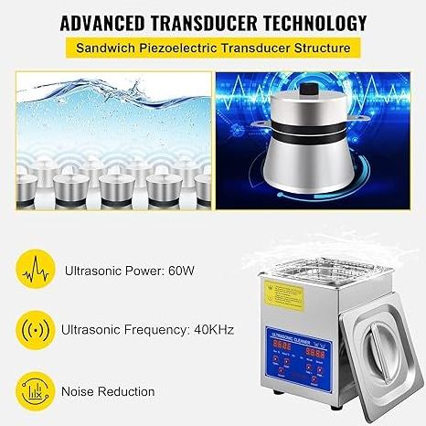 Ultrasonic Cleaner 2L Ultrasonic Cleaning Machine for Jewelry Watch Glasses Diamond Eyeglass Small Parts Cleaning 3L/4L/6L/10L