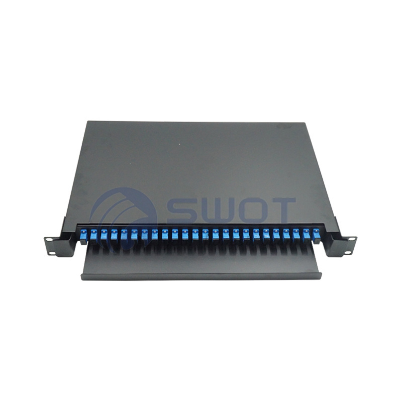 Manufacturing Rack mounted patch panel drawer style 24 port fiber optic patch panel